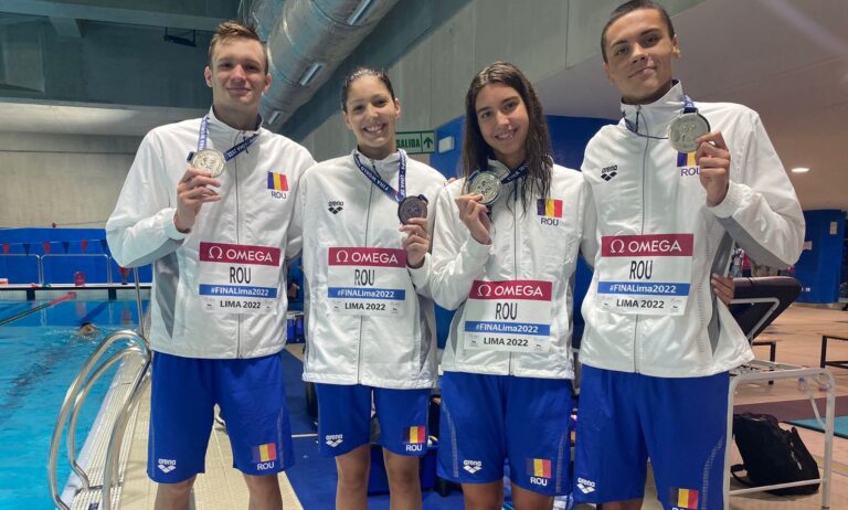 Argint pentru România în proba de ștafetă combinată 4×100 m liber