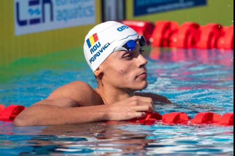 David Popovici, victorie clară la 100 de metri liber și 100 metri fluture în Cupa României