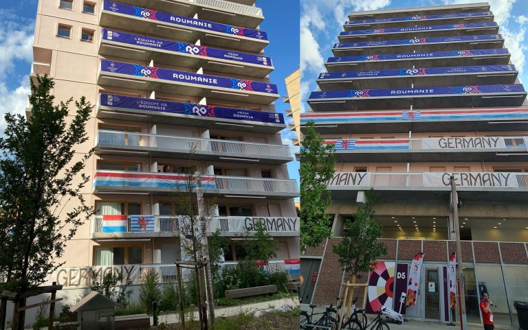 Satul olimpic de la Paris cuprinde 82 de clădiri, cu 3.000 de apartamente şi 7.200 de camere individuale