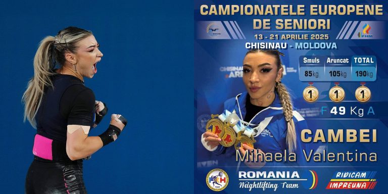 Triplă pentru Mihaela Cambei la Campionatul European